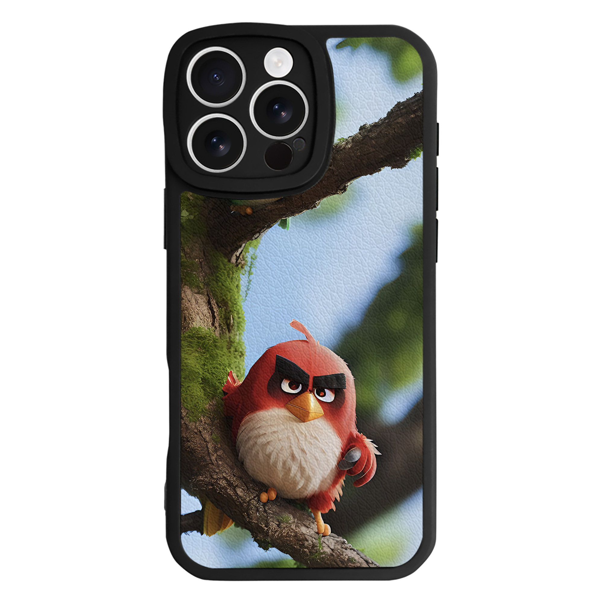 （画像用） Angry Birds アングリーバード 【iPhone 16シリーズ対応】シリコンスマホケース（レザー調） 材質：シリコン